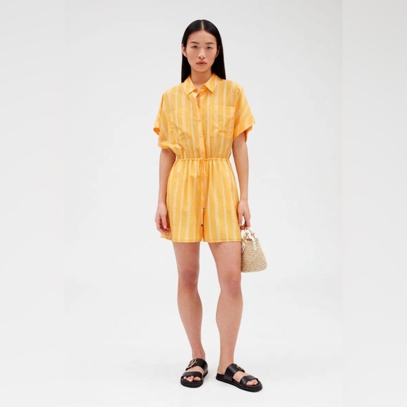 CLAUDIE PIERLOT | Cotton Silk striped Romper | size small - Picture 5 of 15